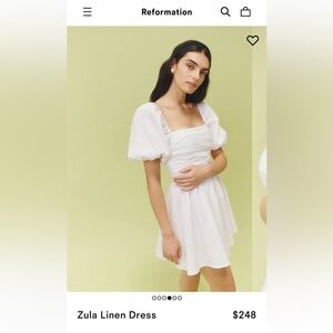 White reformation summer dress (Zulu dress)